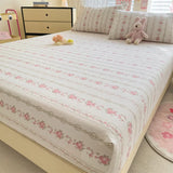 SHOPMOCHO Bonenjoy Elastic Fitted Sheet Floral Style Bedsheet Soft Bed Cover Home Bed Linen Sheets drap de lit (Pillowcase Need Order)