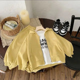 SHOPMOCHO High Quality Children's Composite Cotton Set 2026 Spring Autumn New Korean Girl Boys Letter Baby Casual Hooded Sports 2pcs Set