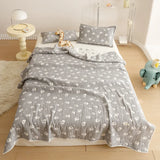 SHOPMOCHO Pure Cotton Three-layer Yarn Fabric Children Summer Blanket Spring Soft Skin Friendly Quilt Air Conditioner Comforter Adult Kid
