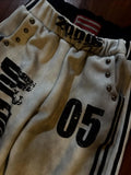 SHOPMOCHO Retro Y2K Studded Sweatpants American Embroidery Casual Wide Leg Jogging Pants Oversized Wide Leg Pants Loose Striped Sweatpants