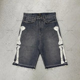 SHOPMOCHO Embroidered Shorts Y2K Streetwear Man Woman Clothing Harajuku Hip Hop Baggy Denim Gym Shorts Gothic Summer Basketball Shorts