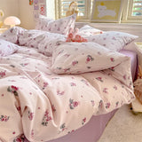 Shopmocho 1pc Quilt Cover Queen/King Size Purple Grape Printed Duvet Cover220x240cm Single Size Comforter Cover (without pillowcase)