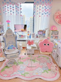 SHOPMOCHO Cute Shaped Flower Bedroom Bedside Mat Home Girly Living Room Coffee Table Rugs Cloakroom Leisure Area Carpets Ковер Tapis 러그