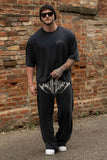 SHOPMOCHO American Style Trend Printed Cotton Men Straight Wide Leg Pants Fitness Training Jogger Fashion Casual Sweatpants Sports Pants