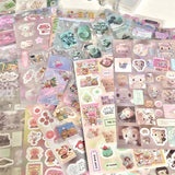 Shopmocho 6pcs/10pcs Set Y2K Random Cute Glitter Laser Sticker for Phone Camera Luggage Journal Sticker Kawaii Decoration Sticker Gift