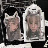 SHOPMOCHO Binder Photocard Holder Cute Keychain Photo Card Case Idol Cards Collect Book Picture Frame Photocard Kpop Stuff 포카 바인더