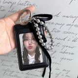 SHOPMOCHO Ins Cat Photo Card Holder Kpop Photo Card Display Pendant Student ID Card Protective Cover Kpop Supplies