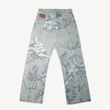 SHOPMOCHOY2k Retro Baggy Jeans Trendy Cupid Angel Pattern Men Women Pants American Hip Hop Streetwear Unisex Casual Straight Leg Jeans