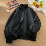Shopmocho Couple Style Spring and Autumn New Casual Retro Versatile Bomber Jacket