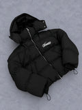 SHOPMOCHO Autumn Winter Cotton Warm Windproof Hoodie Y2k Men Women Street Casual Zipper Jacket Fashion Trendy Thick Versatile Cotton Coat