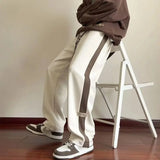 SHOPMOCHO Thickened Fleece Autumn Winter Men's Casual Sports Harlan Pants Loose Fit Straight Leg Sweatpants for plus Size People