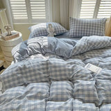 SHOPMOCHO Classic Duvet Cover Set with Pillowcases Flat Sheet Nordic Style No Comforter 2025 New Bedding Kit Double Twin Size Bed Linens