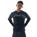 SHOPMOCHO Y2K American Black Letter Pattern Printed Long-Sleeved Casual Men And Women Loose Streetwear Fashion New Trend Hip-Hop Tops