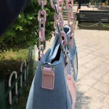 Shopmocho Denim Women Underarm Shopper Totes Large Capacity Designer Hobo Shoulder Bag Luxury Women's Handbag Small Crossbody Bag