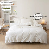 SHOPMOCHO 3pcs  100% cotton bedding set Double Duvet Cover Set 220x240 Solid Twist Cotton King Size Bedding Set Quilt Cover Set