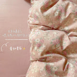 SHOPMOCHO Ins Girls Strawberry Bedding Sets 2025 New Queen Size Bed Sheet Set Duvet Cover Set With Pillowcase No Filling