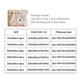 SHOPMOCHO 3pcs Pink Bow Duvet Cover Set with 2 Pillowcases, Cozy and Breathable Quilt Cover Suitable for All Seasons