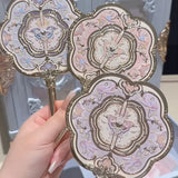 SHOPMOCHO Flower Knows Butterfly Cloud Shoulder Holding Mirror Holding National Style Classical Princess Mirror
