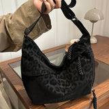 SHOPMOCHO 1pc Leopard Print Crossbody Bag for Women, Trendy Casual Shoulder Purse with Adjustable Strap, Fashionable Zipper Pocket Purse