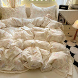 Shopmocho A 3-piece set of hollowed-out lace duvet covers, bedding including (1 duvet cover +2 pillowcases) without cores, comfortable