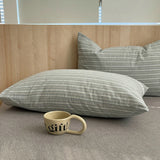 SHOPMOCHO 100 Cotton Pillowcase 2 PCS Colorful Stripe Pillow Case Bedding Black Pillow Cover Envelope Pillow Case Cover Nordic Sling