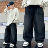 SHOPMOCHO New Arrival Boys Spring Autumn Jeans Trendy Streetwear Child Straight Leg Loose Wide Leg Denim Pants for Teenage Kids