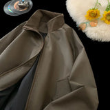 Shopmocho Couple Style Spring and Autumn New Casual Retro Versatile Bomber Jacket
