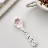 Shopmocho Cute Smiling Spoons Ceramic Ice Cream Spooon Irregular Hand Painted Dessert Breakfast Spoon Home Kitchen Tableware Accessories