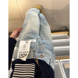 SHOPMOCHO Women's Light Wash Baggy Jeans 2026 Summer New American High Street Loose Wide Leg Petite Floor-Length Casual Denim Pants