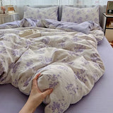 Shopmocho 2025 new class A high gram weight linen raw hemp four-piece set jacquard quilt cover bed sheet student dormitory three-piece set