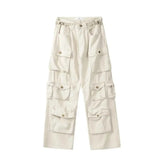 SHOPMOCHO American Vintage Hiphop Cargo Pants Women Multi Pocket Loose Lazy Wide Leg Trousers Straight Casual Street Gothic Harajuku Pants