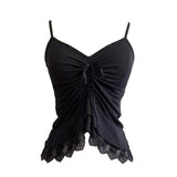 Shopmocho American Retro Harajuku Casual Y2K Crop Top High Street Off-shoulder Solid Color Slim Clothes Fashion Hotties Women's Streetwear