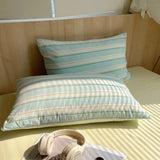 SHOPMOCHO 100 Cotton Pillowcase 2 PCS Colorful Stripe Pillow Case Bedding Black Pillow Cover Envelope Pillow Case Cover Nordic Sling