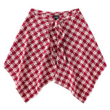 Shopmocho Fashion Tassel Hip Hop Irregular Men and Women Fake Shirt Hem Spring Autumn False Shirt Skirt Half-body Plaid Skirts Womens Saia