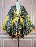 Shopmocho Elegant Floral Summer Sexy Lady Beach Bikini Mini Kimonos Plus Size African Women Fashion Swimwear Loose Cardigans Clothes
