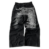 SHOPMOCHO Y2K men Jeans vintage American Pattern letter jeans streetwear gothic Harajuku Hip Hop men women Fashion Casual wide leg jeans