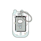 SHOPMOCHO Crystal Butterfly 3 Inch Acrylic Card Holder Photocards Display Credit ID Bank Card Protective Case Keychain Pendant Fashion
