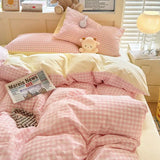 SHOPMOCHO Classic Duvet Cover Set with Pillowcases Flat Sheet Nordic Style No Comforter 2025 New Bedding Kit Double Twin Size Bed Linens