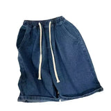 Shopmocho 2025 New Summer Shorts Jeans Men Denim Pants Stretch Dark Blue Fashion Design Men's Jeans Slim Straight Male Short Jeans Hombre