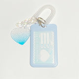 Shopmocho High-looking Glitter Powder Love Cloud Gradient Gu Card Keychain Bus Card Student ID Card Holder