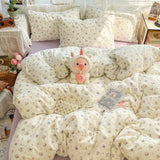 Shopmocho 2025 New Student Season Item Quilt Cover  A Fresh and Oxygen-rich Double-layer Gauze Printed Duvet Cover Skin-friendly Bedding
