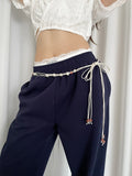 Shopmocho Bohemian Style Flower Beads Waist Belt For Women High-End Versatile Skirt And Jeans Waist Chain For Summer Belt Accessory