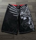 SHOPMOCHO Elite Blue Dragon Print Shorts American Trend Sports Casual Pants Outdoor Street Baggy Fifth Pants