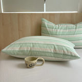 SHOPMOCHO 100 Cotton Pillowcase 2 PCS Colorful Stripe Pillow Case Bedding Black Pillow Cover Envelope Pillow Case Cover Nordic Sling