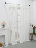 SHOPMOCHO White Smooth Velvet Double Hat Curtains, Decoration For Living Room And Bedroom Windows, White Curtains For Weddings, Gatherings