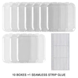 SHOPMOCHO 20/10 Pieces Empty Nail Boxes For Packaging Square Shape Box Wholesale Nail Tips Press On Nail Packaging Case Small Business