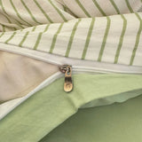 SHOPMOCHO Pure Cotton Home Textile Striped Bedding Set Simple Soft Duvet Cover Sheet Pillowcase Ins Style Bed Linens Queen King Size 2025