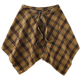Shopmocho Fashion Tassel Hip Hop Irregular Men and Women Fake Shirt Hem Spring Autumn False Shirt Skirt Half-body Plaid Skirts Womens Saia