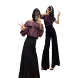 SHOPMOCHO-High Waist Wide Leg Denim Jeans Women's Washed Versatile Loose Slimming Draping Long Pants Spring Autumn New Korean Style