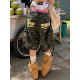 SHOPMOCHO  Summer Women Camouflage Shorts Harajuku Korean Jeans Shorts Kpop 2000s Cargo Denim Pants Grunge Y2k Japanese Streetwear